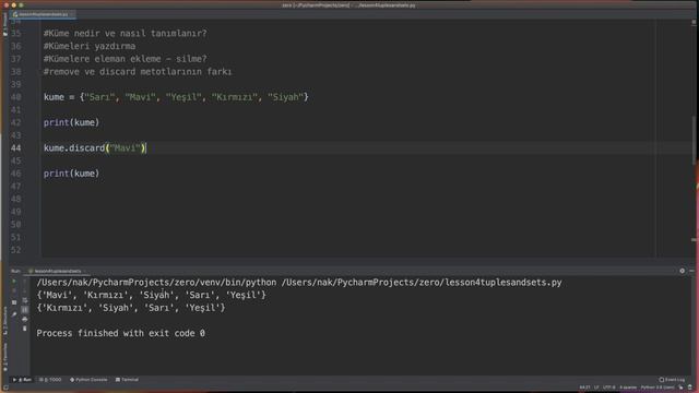 Sıfırdan Python Dersleri Ders 4: Demet ve Küme Kavramları (Tuples and Sets) смотреть онлайн
