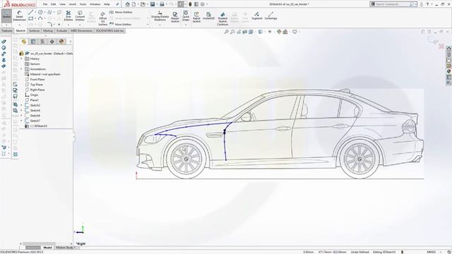 Car Fender - Kotflügel - Solidworks 2020 Training - Surfaces смотреть онлайн