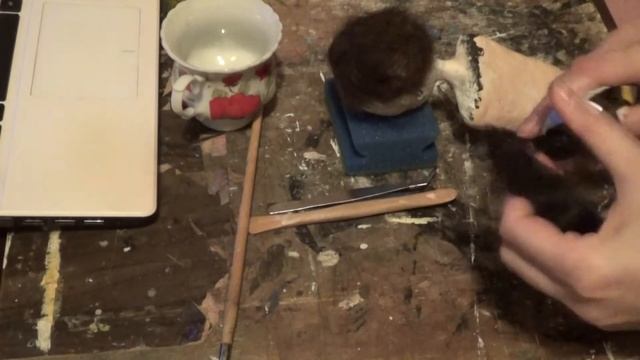 Поклейка волос из шерсти на голову из самозастывающего пластика смотреть онлайн