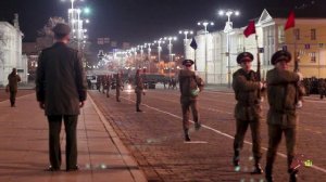 Первая ночная тренировка к Параду Победы 2023 года в Екатеринбурге.
