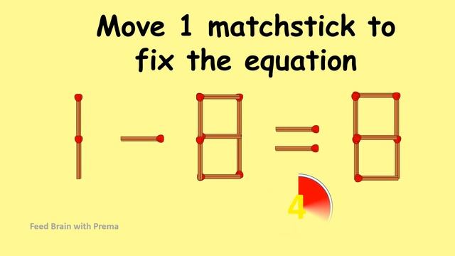 Fix 1-3=2 | Match Stick Puzzles #60 | Puzzles with Answer | Move only 1 stick смотреть онлайн