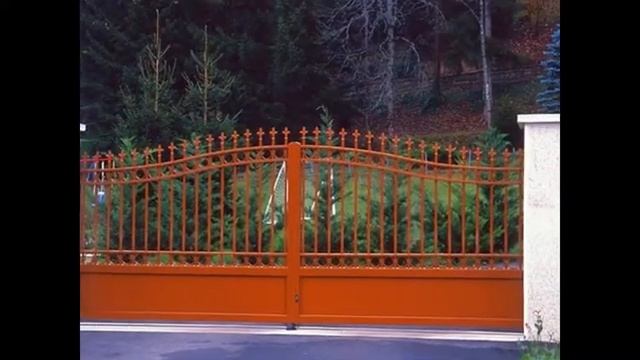 Ворота дворовые классические алюминиевые от HORIZ AL смотреть онлайн