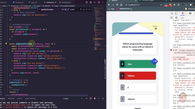 Quiz App with Vue, Tailwind and Open Trivia API Part 3: Load questions смотреть онлайн