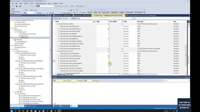 COM16. ModbusTCP Client via Allen-Bradley CompactLogix PLC смотреть онлайн