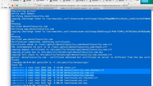 How To: Get Lets Encrypt certificates for nginx on aws Linux using getssl смотреть онлайн