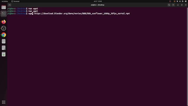 Download File from Internet using Linux Terminal #wget #linux #terminal смотреть онлайн