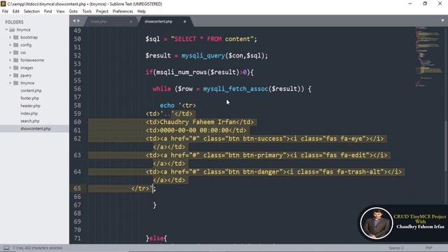6 Displaying TinyMCE wysiwyg Data in Table | PHP, Bootstrap & MySQL CRUD in Hindi/Urdu смотреть онлайн