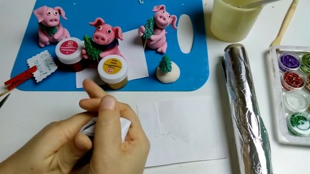 Лепим для поросенка елочку из соленого теста! Символ 2019 года. смотреть онлайн
