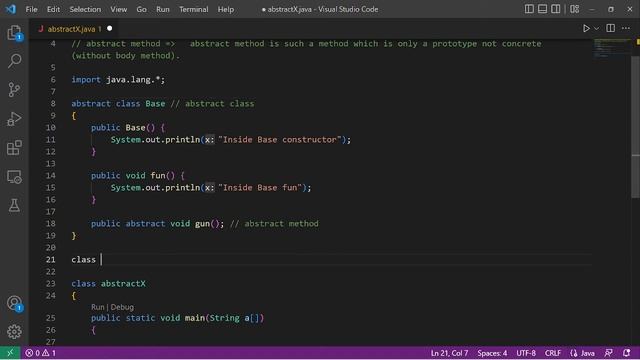 abstract keyword in java in hindi (very easy) смотреть онлайн