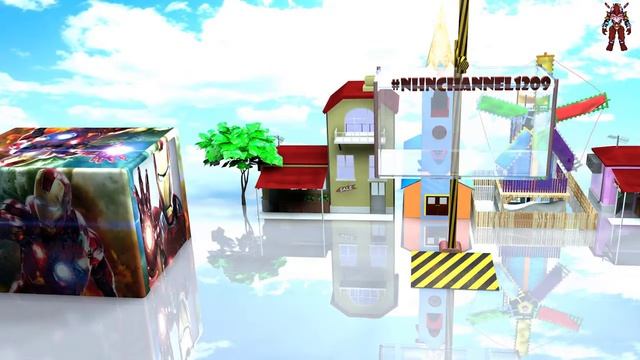 ?Tracter Funy and colorful for kids with football iron man music for kids Cartoon for Children #2 смотреть онлайн