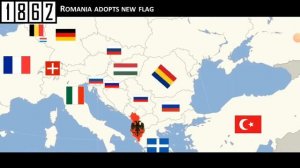 История европейских флагов на карте