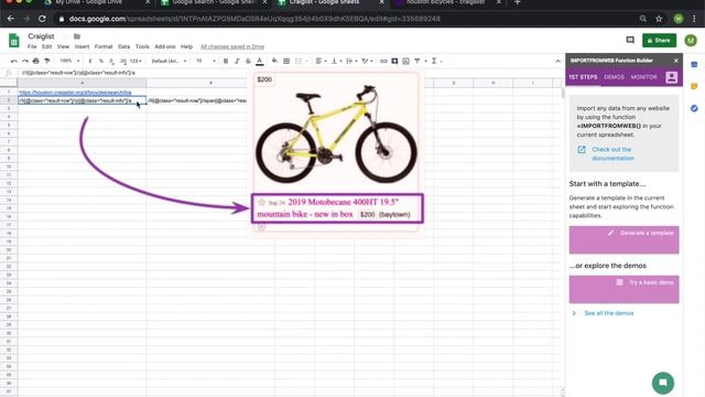 Import Craiglist items into Google Sheets смотреть онлайн