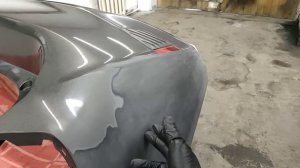 Toyota Vitz. Ремонт крыла и бампера!