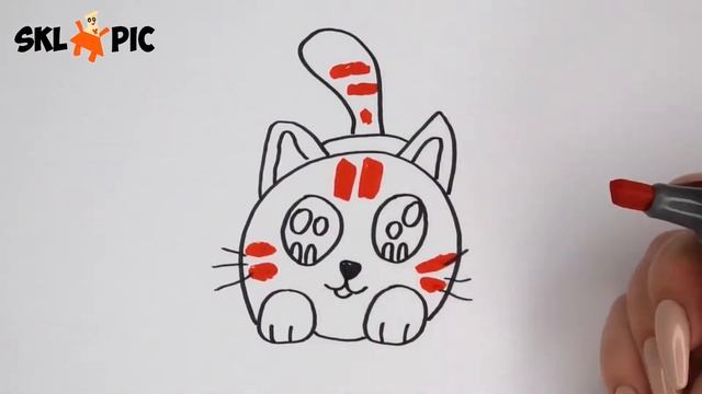 Раскраска для детей Котик. Как Нарисовать Котика смотреть онлайн