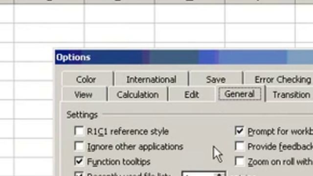 Microsoft Office Excel 2003 Change the number of worksheets in a new workbook смотреть онлайн