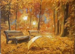 Осенний пейзаж.  Уроки рисования. Живопись