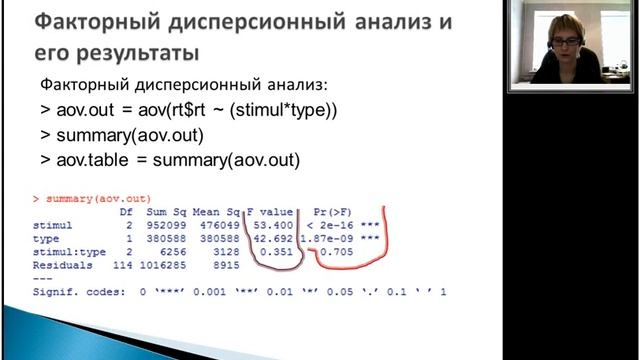 Межгрупповой дисперсионный анализ в R - 2 смотреть онлайн