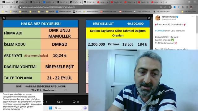 DMR Gıda Simit Sarayı Halka Arz Talep Toplamalar Yarın Başlıyor #dmrgd смотреть онлайн