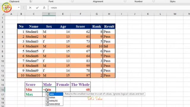 Calculating maximum and Minimum value in Excel using MAX,MIN and IF Function.|ከፍተኛና ዝቅተኛ ዋጋ ለማግኘት። смотреть онлайн