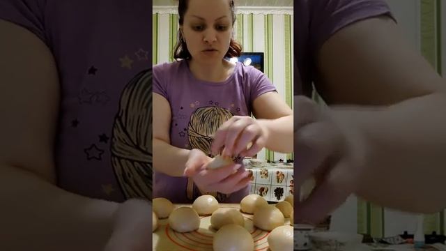 Ролик № 839. #пончики с шоколадной начинкой #рецепт смотреть онлайн