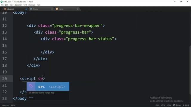 How to create progress bar using javascript | JS Animated Progress Bar смотреть онлайн