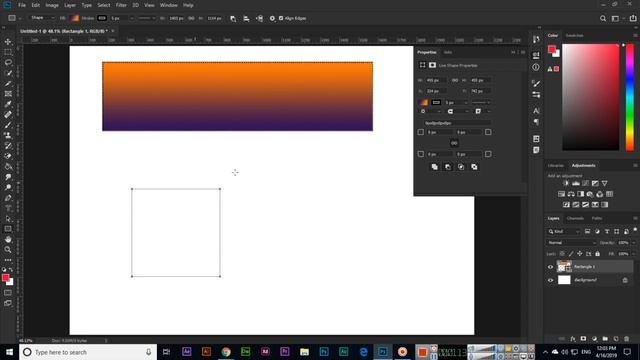 Rectangle Tool - Adobe Photoshop CC 2019 смотреть онлайн