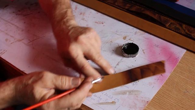 Работа с кожей красим мужской кожаный ремень.Handmade Leather смотреть онлайн