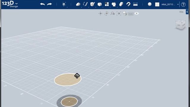 Инструмент Loft+Shell+ обработка кромок. Autodesk 123D Design смотреть онлайн