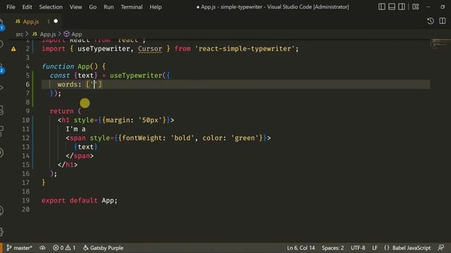 Simple TypeWriter Effect in react js | Typewriting effect react hook | simple typewriting react смотреть онлайн