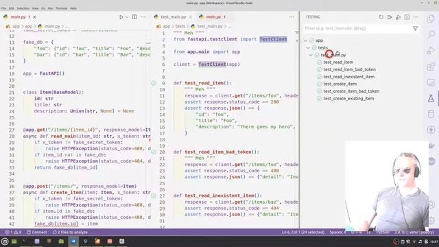 FastAPI testing | Pytest and TestClient demonstration смотреть онлайн