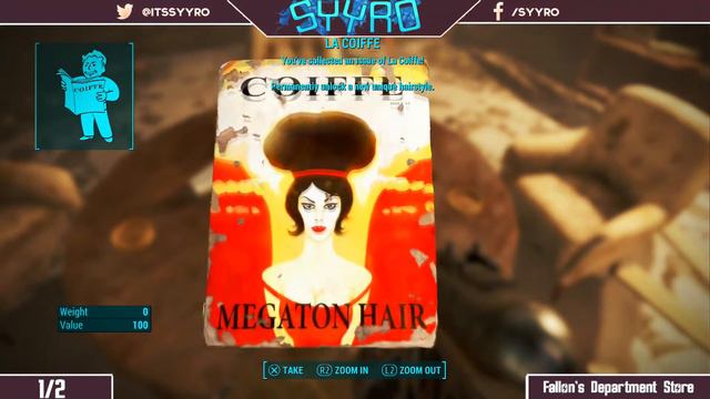 Fallout 4 : SECRET HAIRSTYLES - All La Coiffe magazine locations (Secret Hairstyles) смотреть онлайн