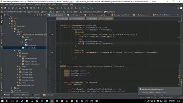 Firebase Recyclerview with Firebase Database and Storage part 3 смотреть онлайн