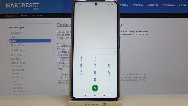 The List od Secret Codes for POCO X3 Pro - Testing Menu / Service Poco Mode смотреть онлайн