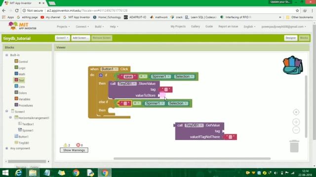 MIT APP INVERTOR #16    Tinydb Tutorial In Tamil