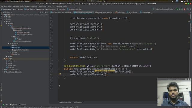 9. Spring boot (receiving data from .jsp file using form) смотреть онлайн