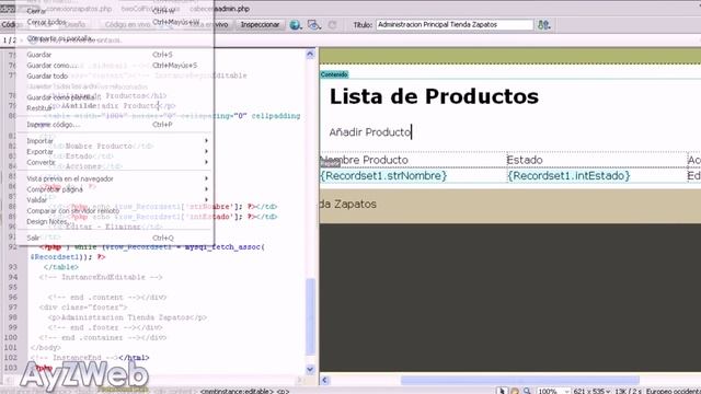 Tutorial: Como hacer tienda online en PHP con Dreamweaver. Capitulo 5 смотреть онлайн