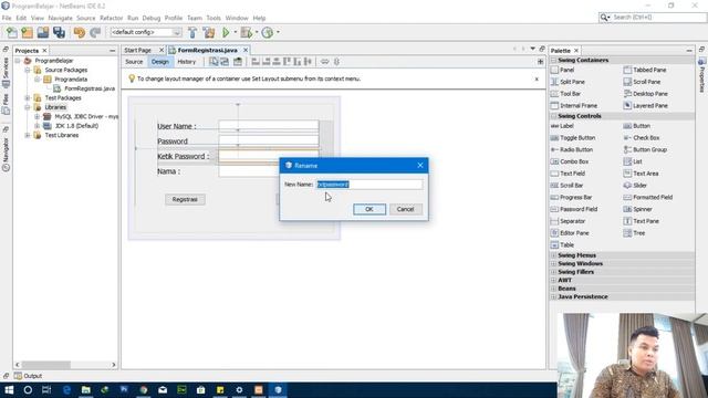 Membuat Form Registrasi dan Login di Java Database | part 1 смотреть онлайн