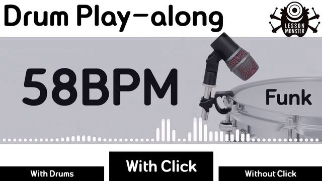 Drum Play-along - Funk 58BPM смотреть онлайн
