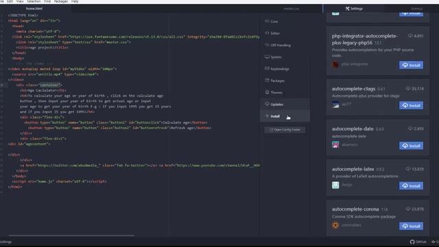 Getting started with JavaScript - Atom autocomplete using ternjs смотреть онлайн