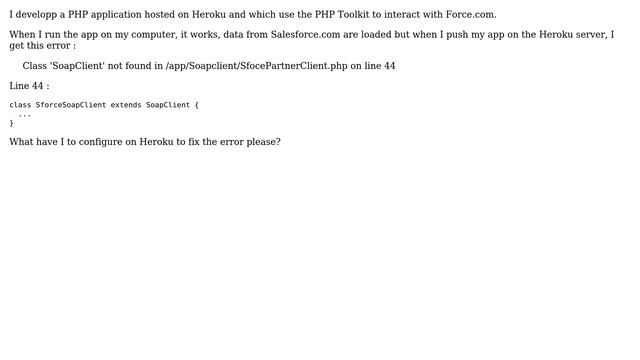 Salesforce: Class not found with Php app hosted on Heroku (2 Solutions!!) смотреть онлайн