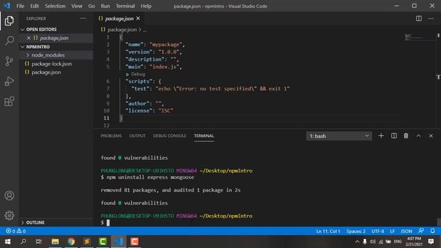 UNINSTALL NPM IN NODEJS смотреть онлайн