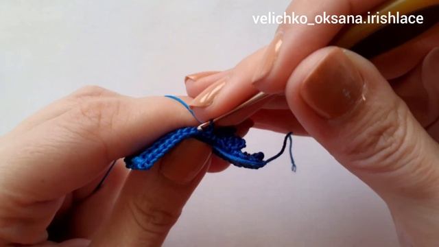 Цветок василек крючком. Мотив для ирландского кружева. смотреть онлайн