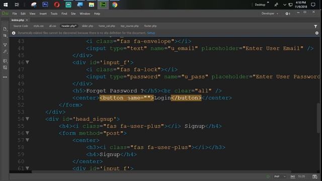 Responsive E Learning Website Development In PHP With PDO Part 37 Signup Form Designing смотреть онлайн