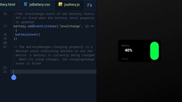 Battery Manager | JS Battery Status API | HTML CSS JAVASCRIPT @WebDesigner86 смотреть онлайн