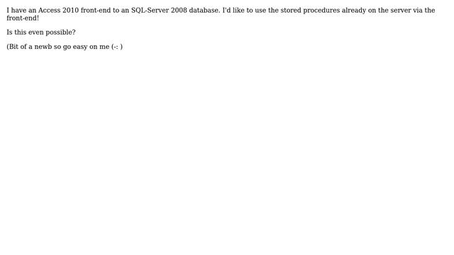 DevOps & SysAdmins: Running a MS-SQL Server Stored Procedure from MS Access? (2 Solutions!!) смотреть онлайн