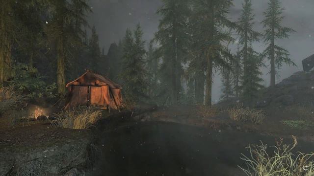 Campfire Ambience - Riften forest at night - Skyrim Ambient [relax/study] [1 hour] смотреть онлайн