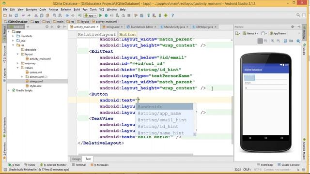 SQLite Part II - UI Design смотреть онлайн