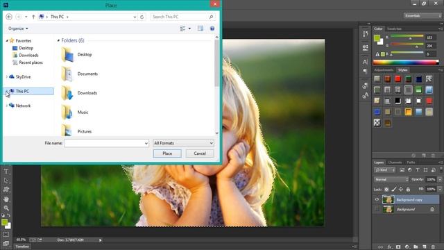 Adobe photoshop cc tutorial remove:cut - change background смотреть онлайн