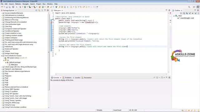 JAVA - Lecture 44 JAVA LINKED LIST AS A QUEUE смотреть онлайн