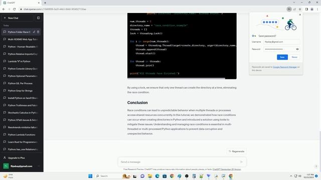 Race condition creating folder in Python смотреть онлайн